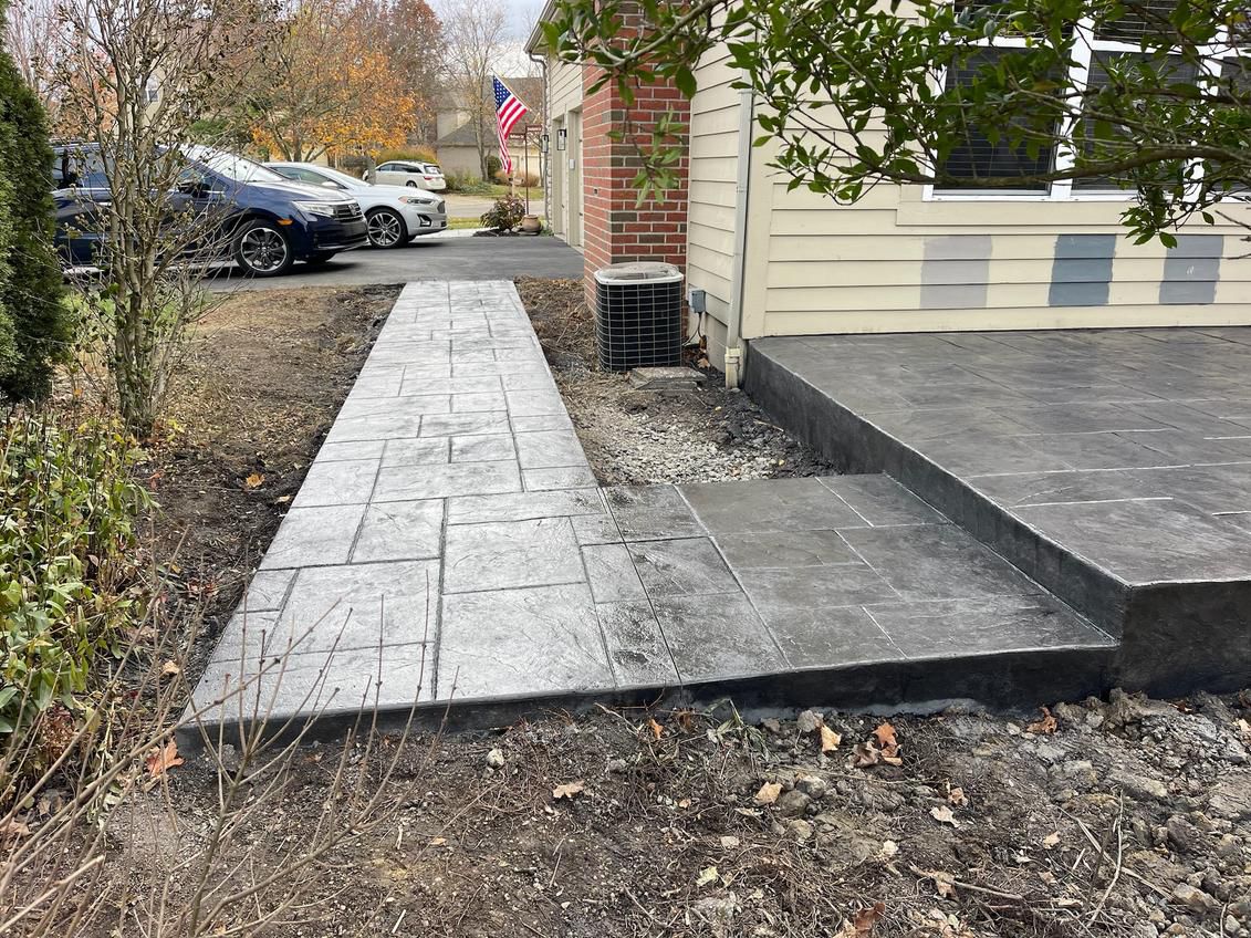 Stamped concrete decorative project