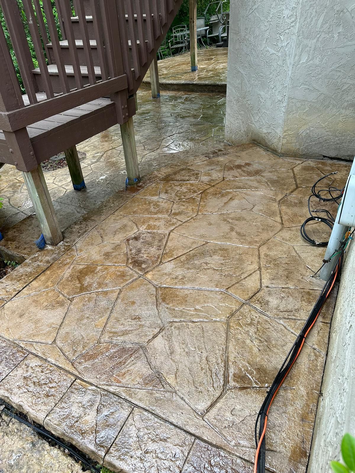 Flagstone stamped concrete pattern